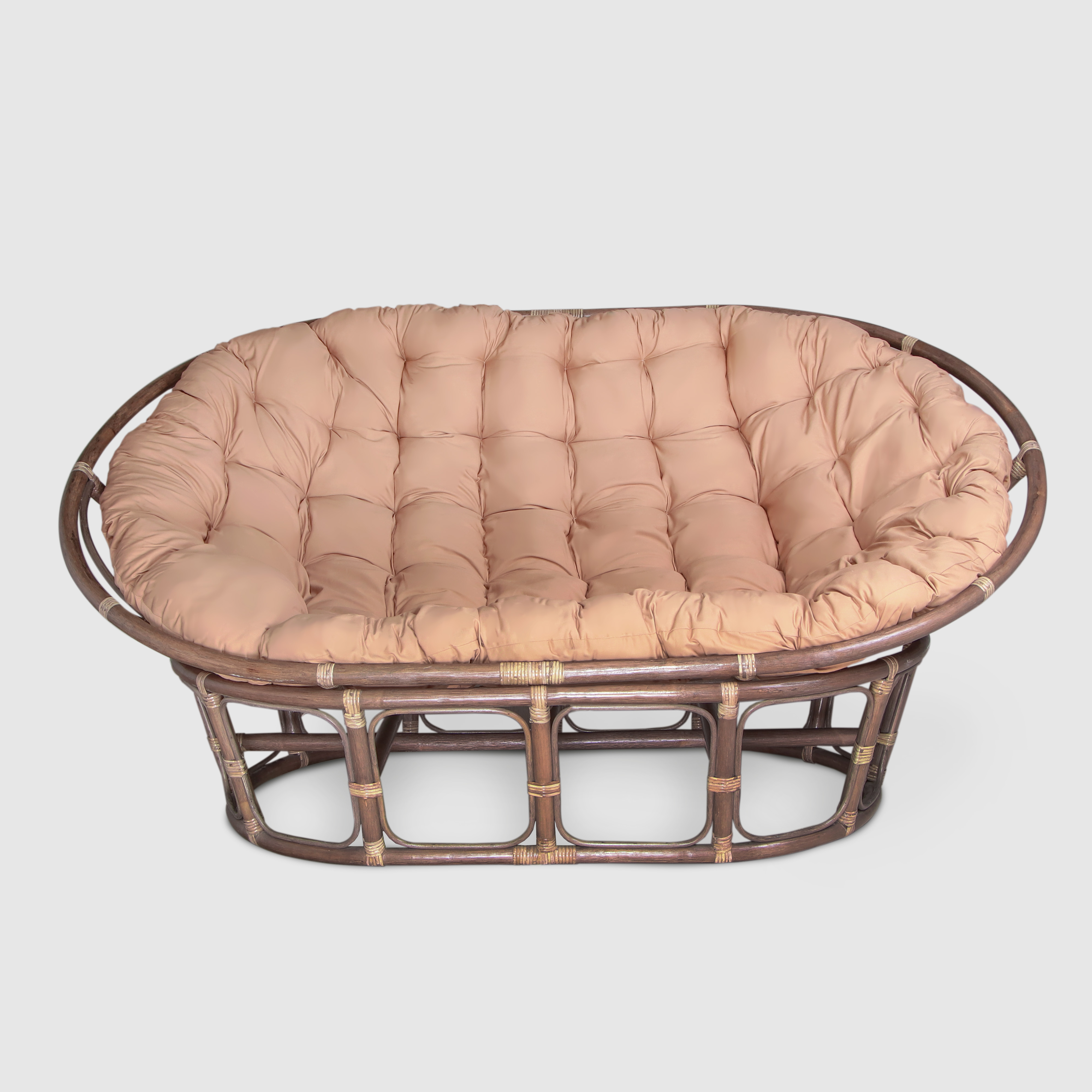 Кресло-мамасан Rattan Grand NIdo Brown с подушкой 175х110х94 см, цвет коричневый - фото 1