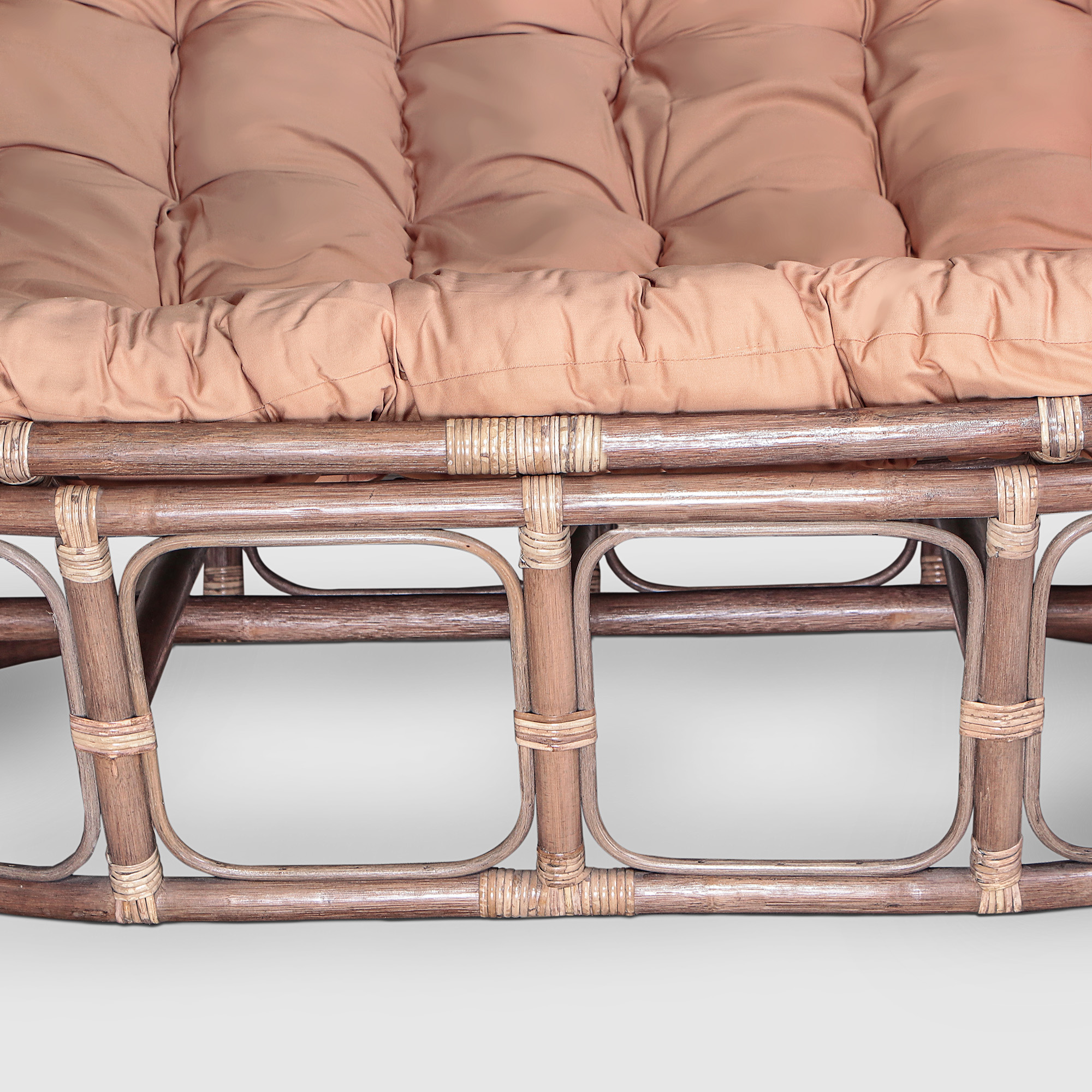 Кресло-мамасан Rattan Grand NIdo Brown с подушкой 175х110х94 см, цвет коричневый - фото 12
