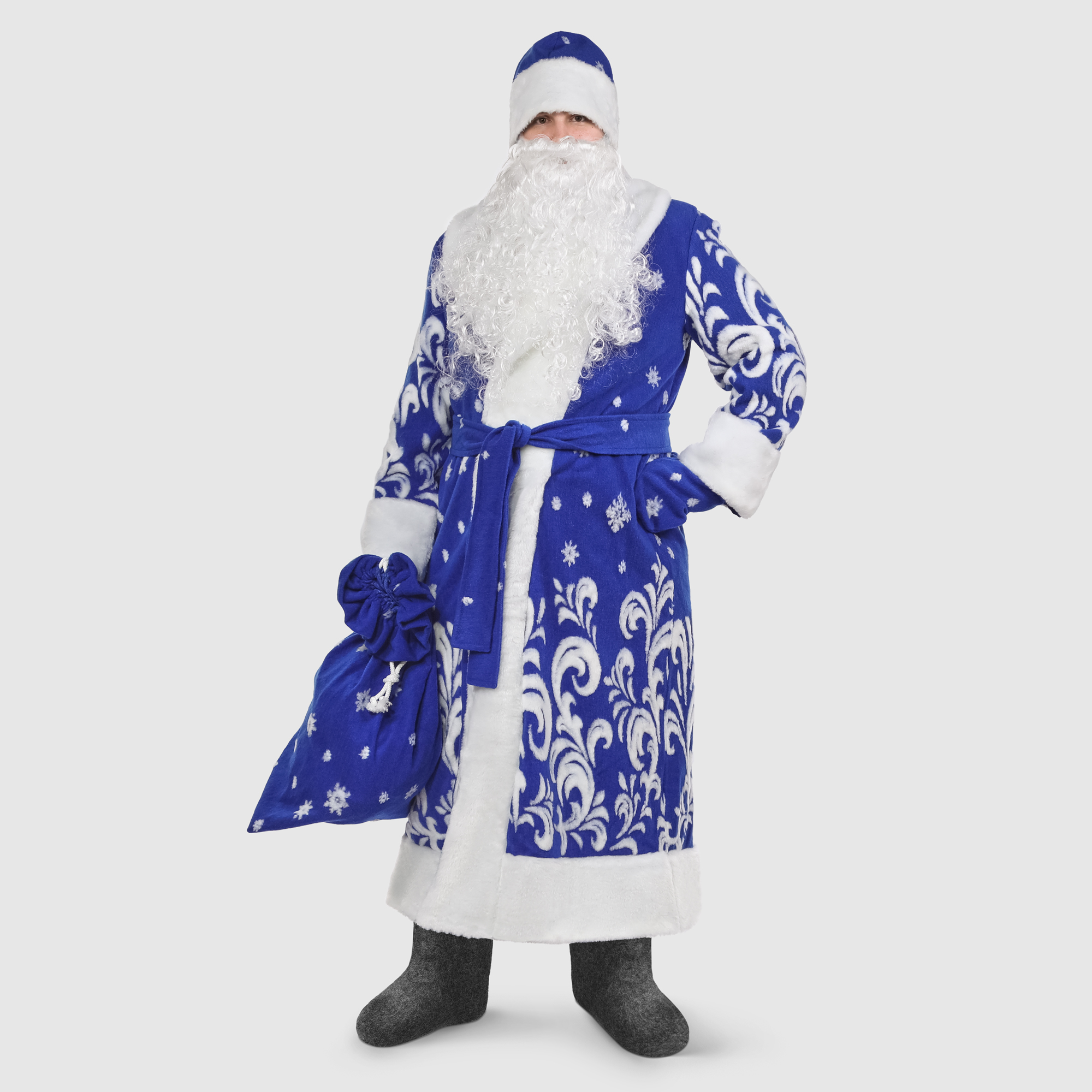 Костюм Артэ Дед Морозко р.50-52 синий костюм деда мороза артэ морозко красный р 50 52