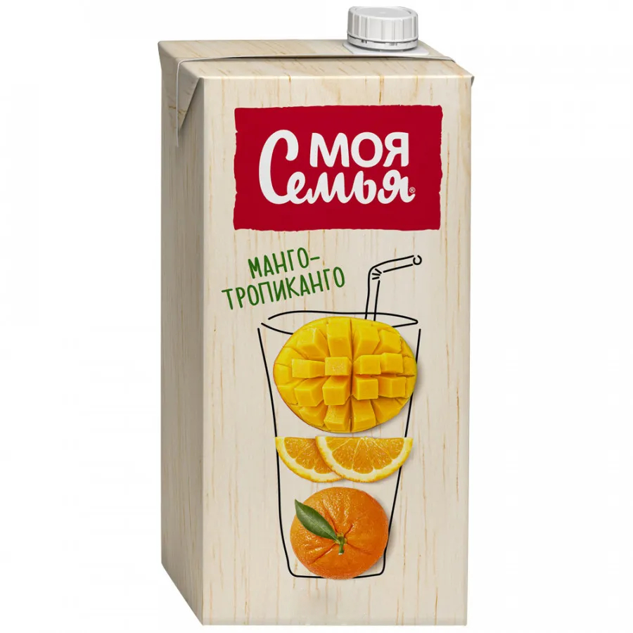 Напиток сокосодержащий Моя Семья Манго-Тропиканго, 1,93 л напиток сокосодержащий любимый апельсин манго мандарин 0 95 литра