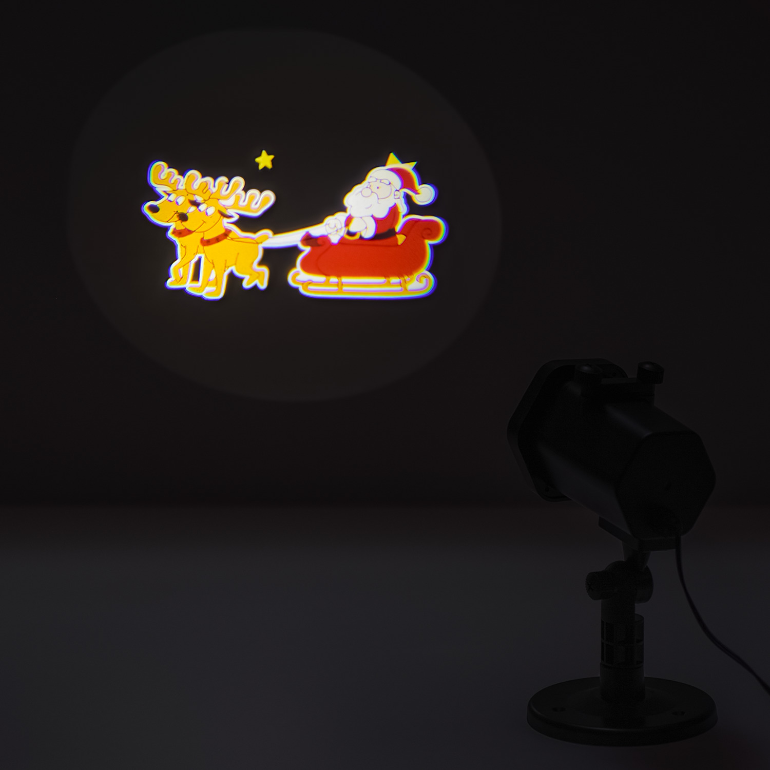 Светодиодный проектор Gauss Holiday Дед Мороз, IP44, цвет черный - фото 7