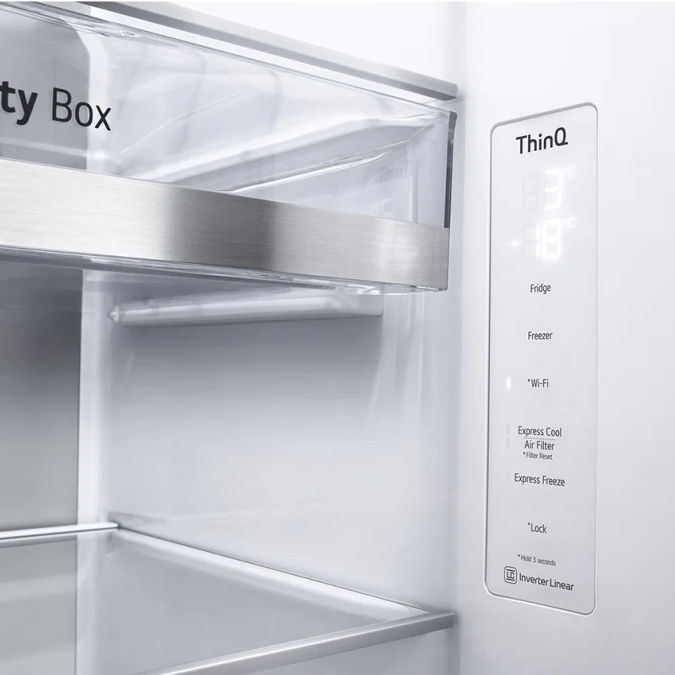 Холодильник LG GC-Q257CBFC, цвет серый - фото 9