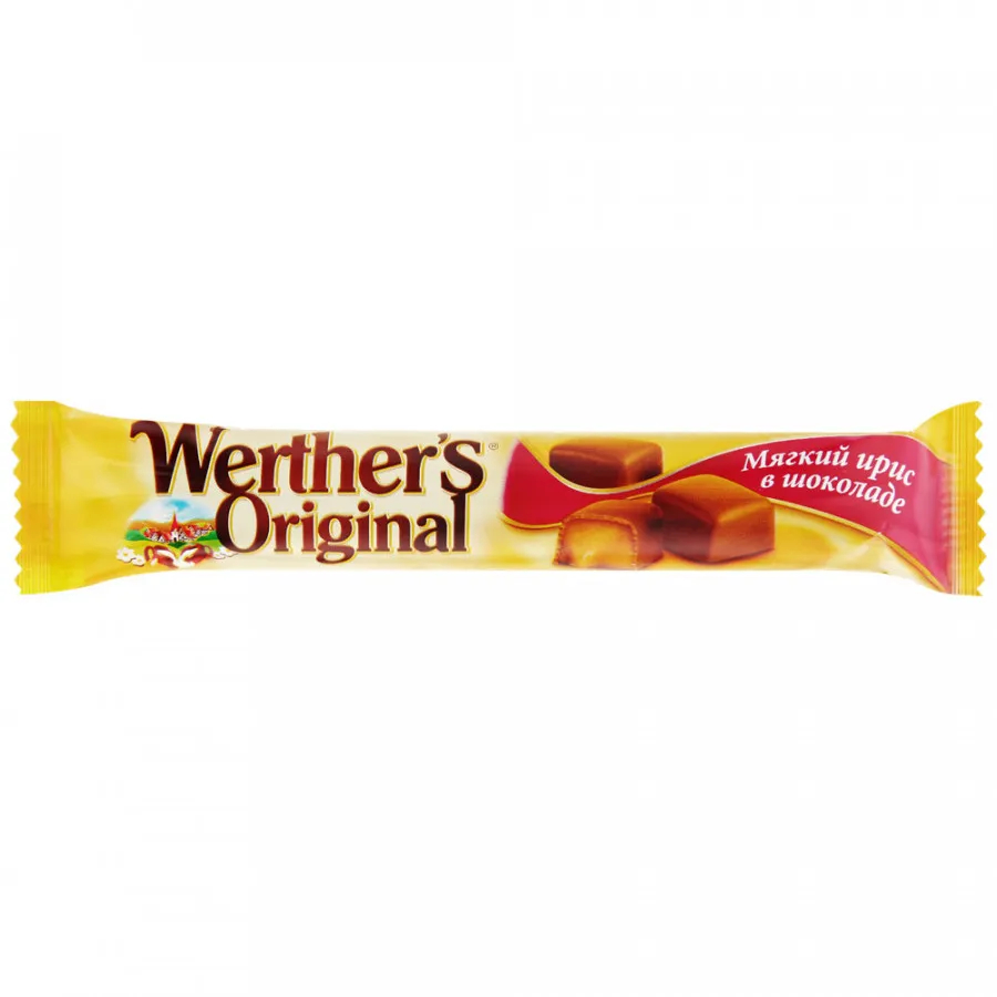Ирис мягкий Werther's original в молочном шоколаде, 45 г миндаль в молочном шоколаде у палыча джандуйя 160 г