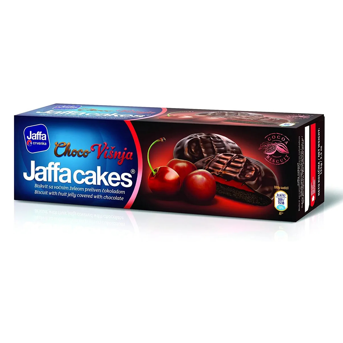 Печенье бисквитное Jaffa cakes Шоколад, Вишня, 155 г печенье сахарное родина шоколад 250 г