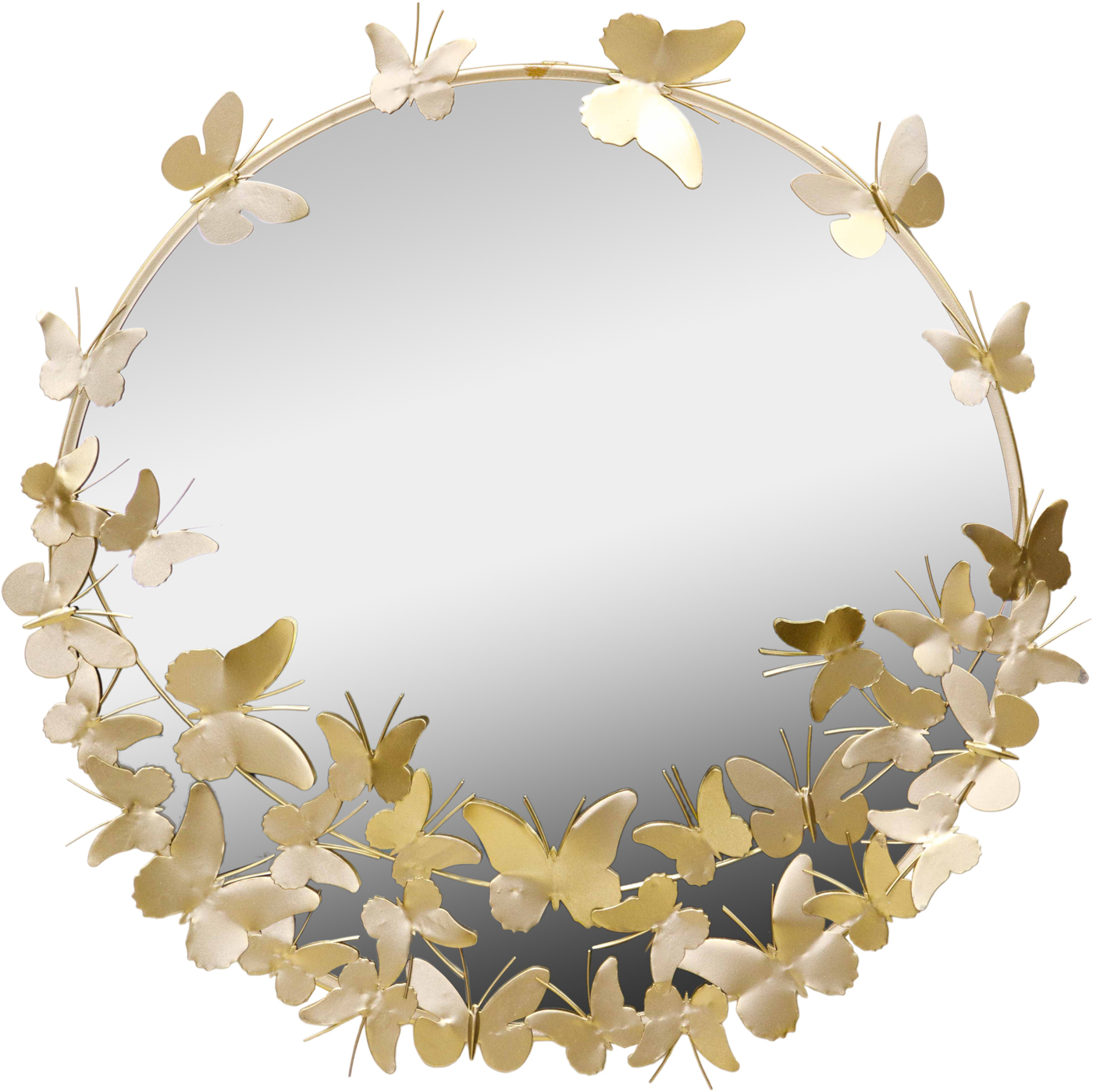 Зеркало настенное с бабочками Glasar 65х2х65см зеркало для ванной opadiris карат 80 белый глянцевый с золотой патиной