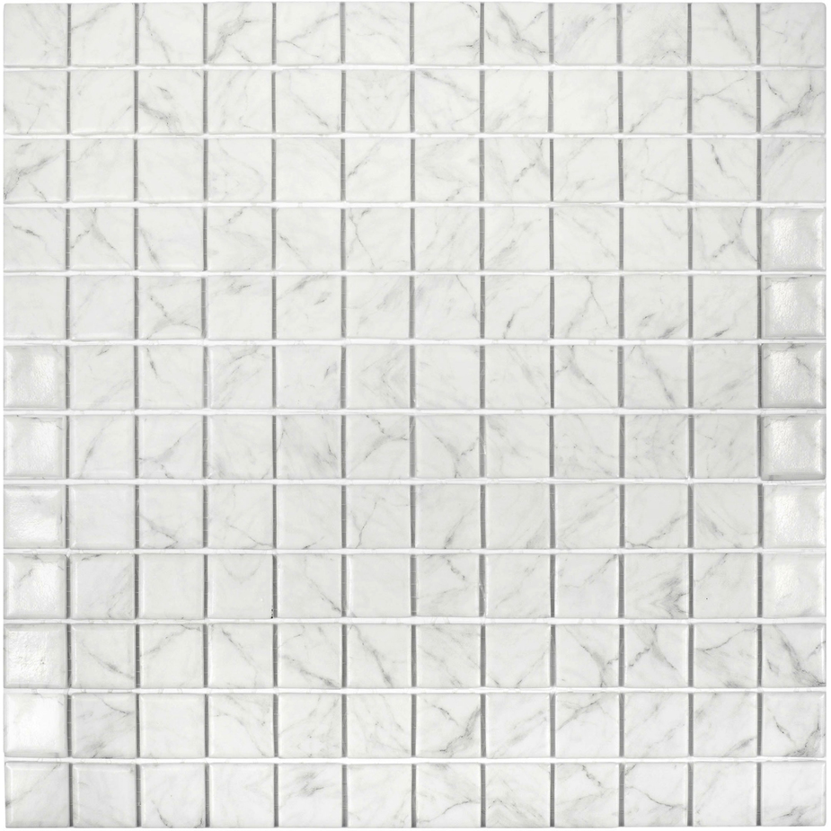 Мозаика Vidrepur № 4300 marble 317х317, цвет белый - фото 1