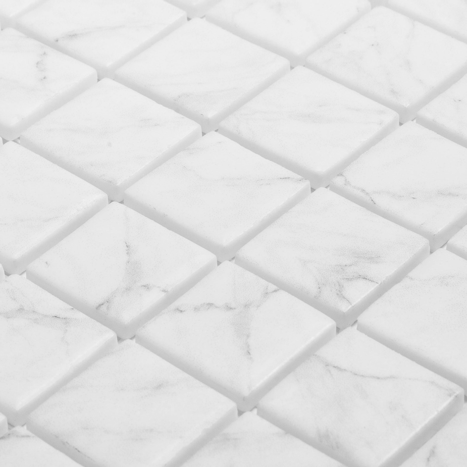 Мозаика Vidrepur № 4300 marble 317х317, цвет белый - фото 4