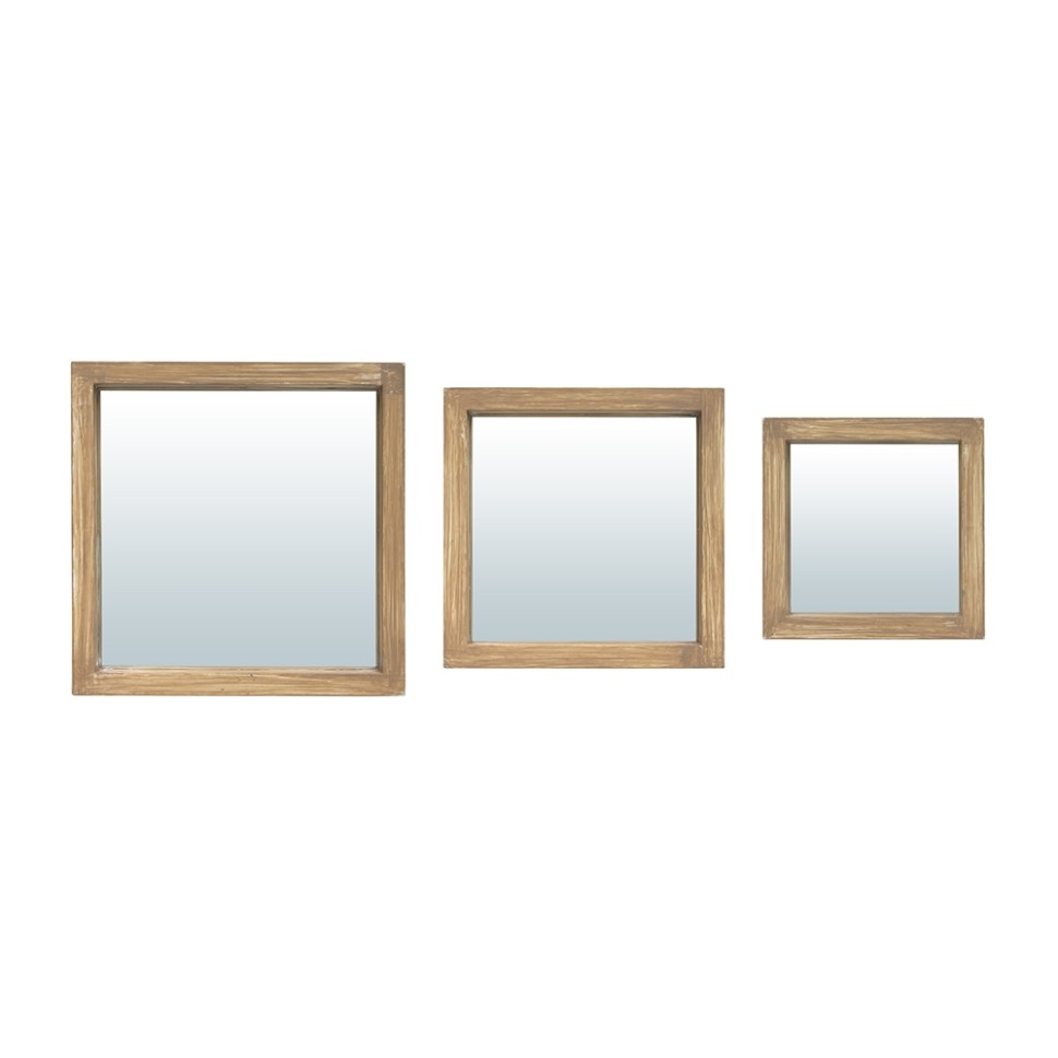 Комплект декоративных зеркал QWERTY Риччоне 3 шт, 30*30 см, 25*25 см, 20*20 см