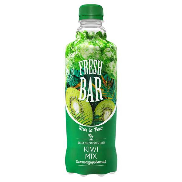 Напиток газированный Fresh Bar Kiwi Mix, 480 мл напиток газированный fresh bar kiwi mix безалкогольный 480 мл