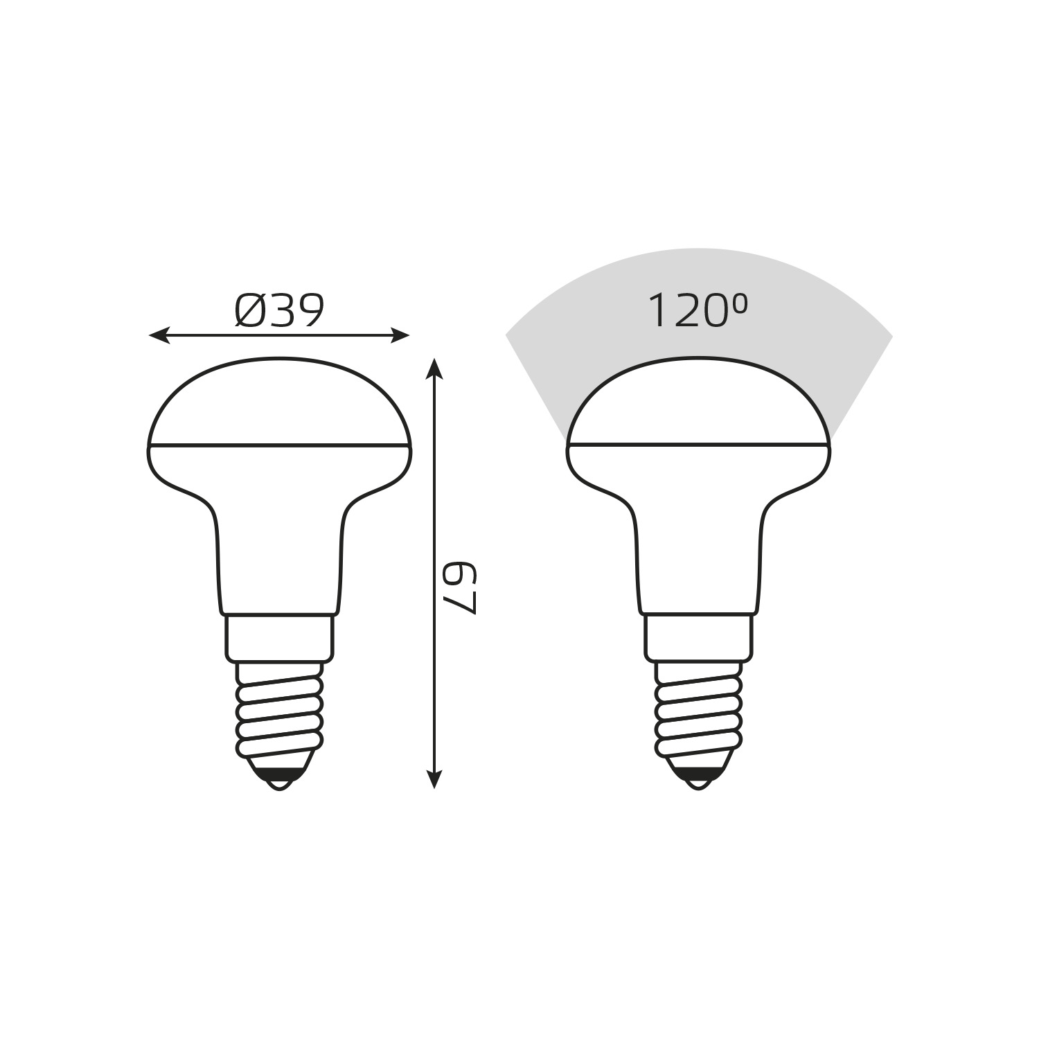 фото Лампа gauss elementary r39 4w 300lm 3000k e14 led