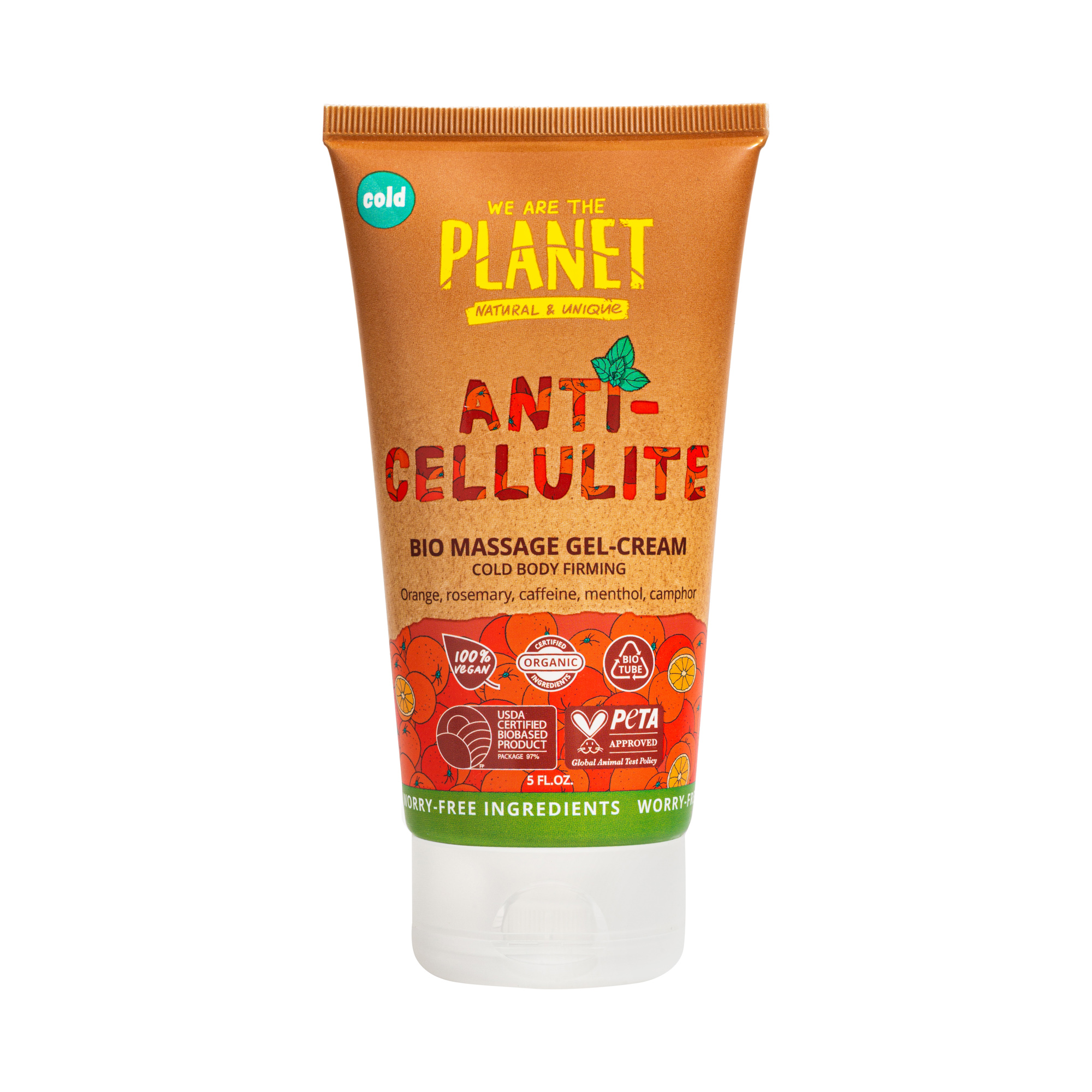 Крем-гель массажный Охлаждающий We Are The Planet Anti-cellulite 150 мл anti acne крем тинт с эффектом сияния тон светлый 30г