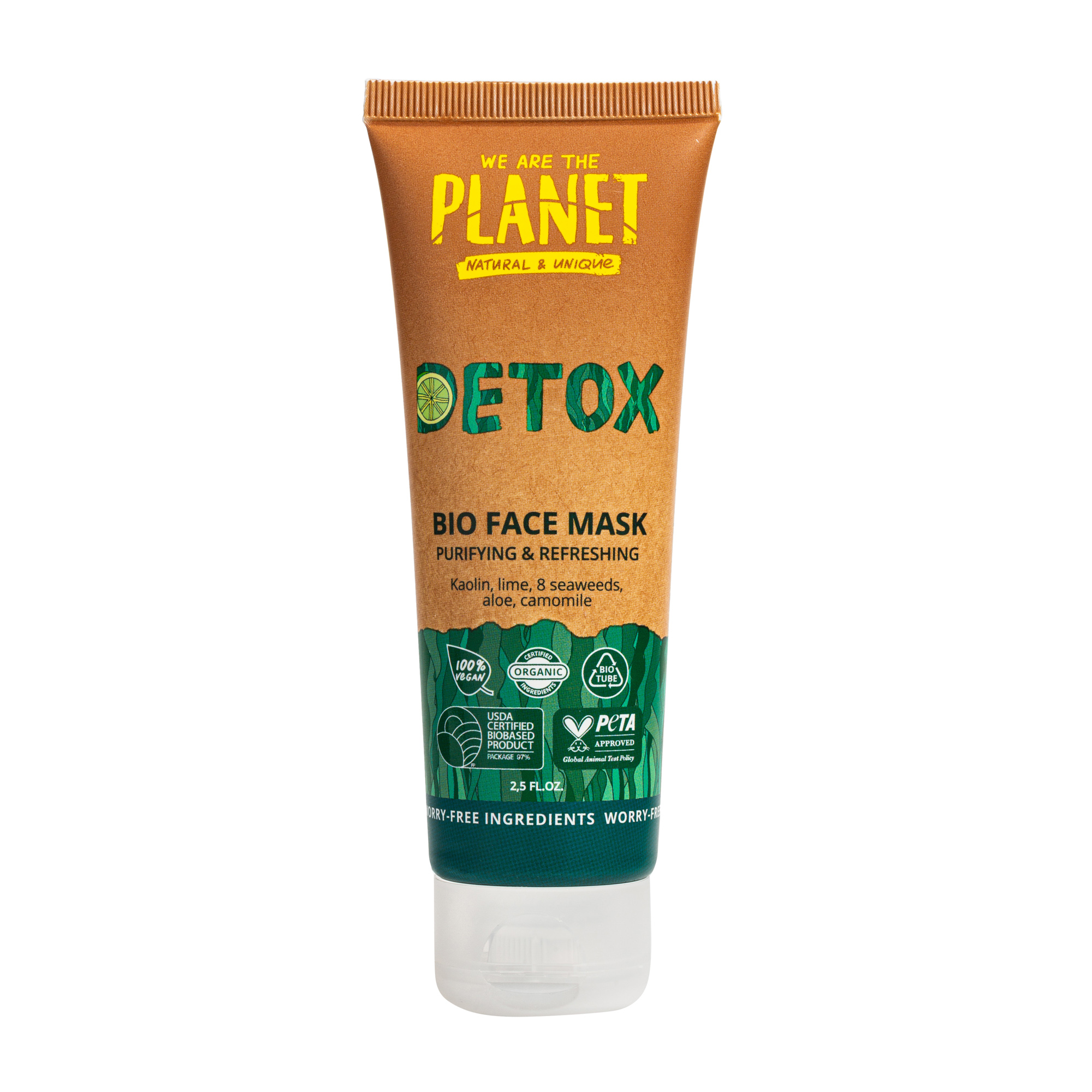 Маска для лица We Are The Planet Detox очищающая глиняная 75 мл маска для лица anti acne с фиолетовой глиной 70г