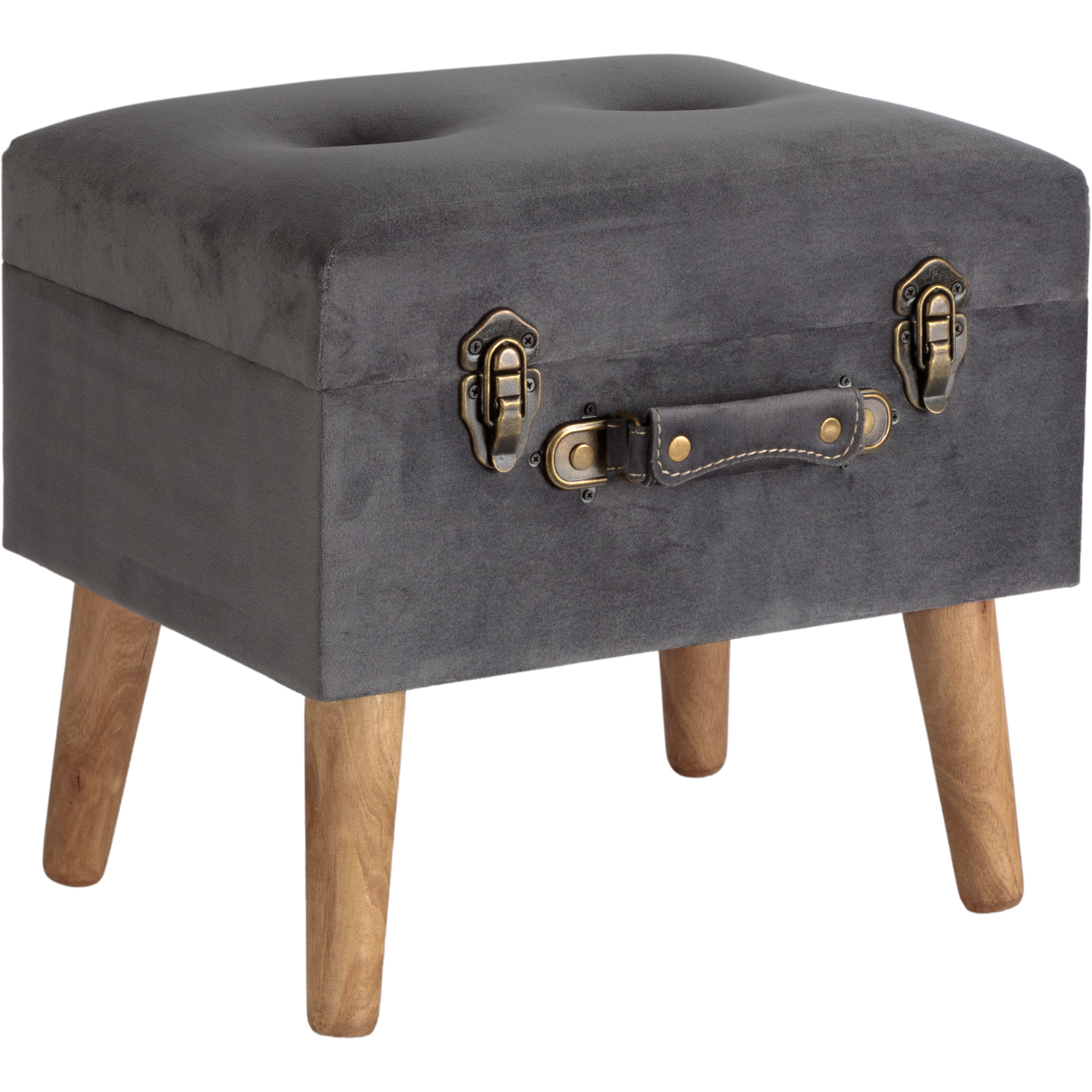 

Пуф Glasar с крышкой 41x31x35см серый