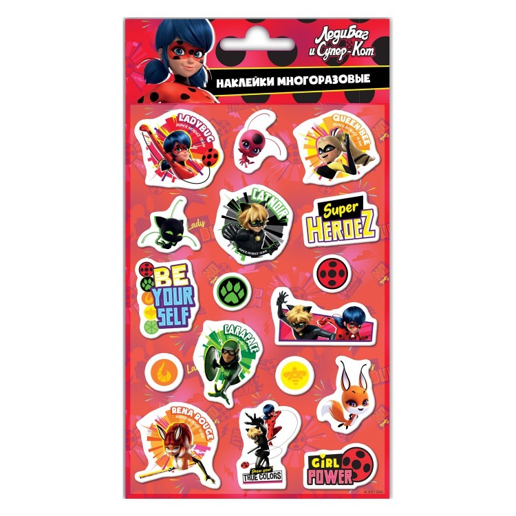 Наклейки вспененные Леди Баг в ассортименте