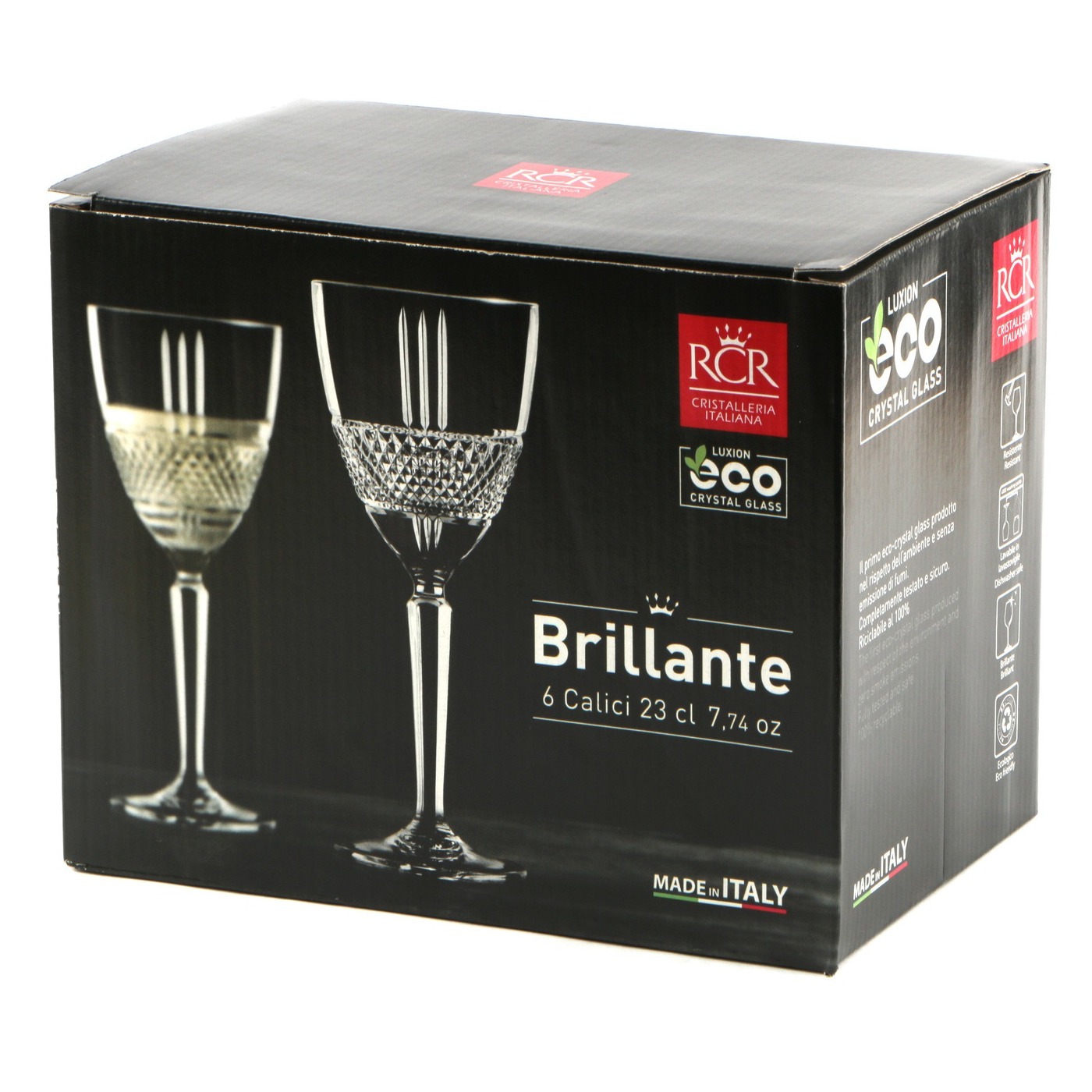 Набор бокалов для белого вина Rcr brillante 230млх6, цвет прозрачный - фото 4