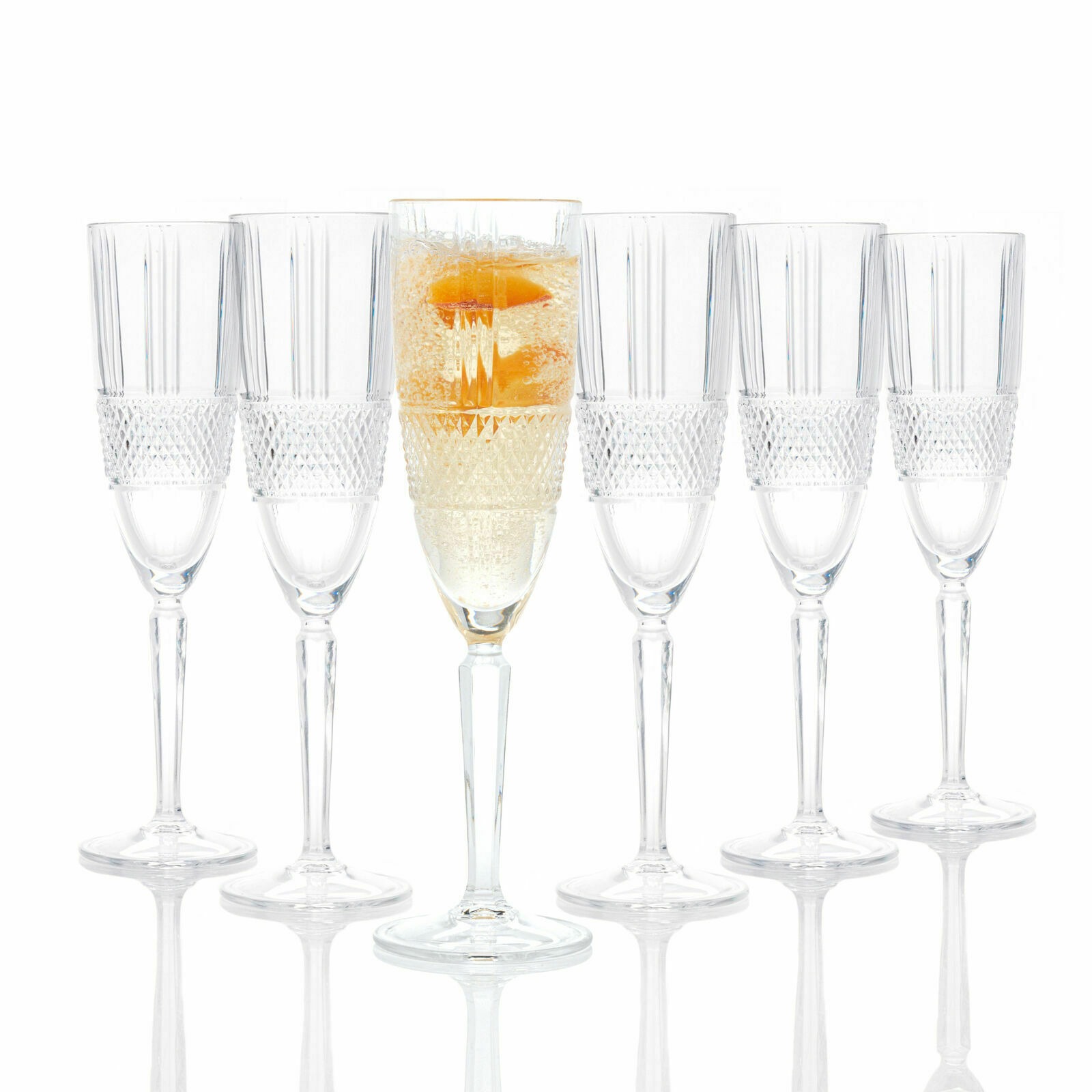 Набор бокалов для шампанского Rcr brillante 190млх6, цвет прозрачный - фото 6