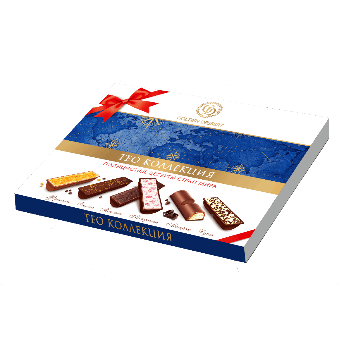 Набор шоколадных конфет GOLDEN DESSERT ТЕО коллекция, 400 г шоколад молочный golden dessert винтажная открытка с котятами 100 г