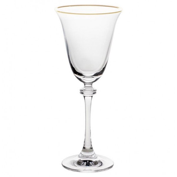 Набор бокалов для белого вина Crystalite Bohemia Asio отводка золото 185 мл 6 шт, цвет прозрачный - фото 2