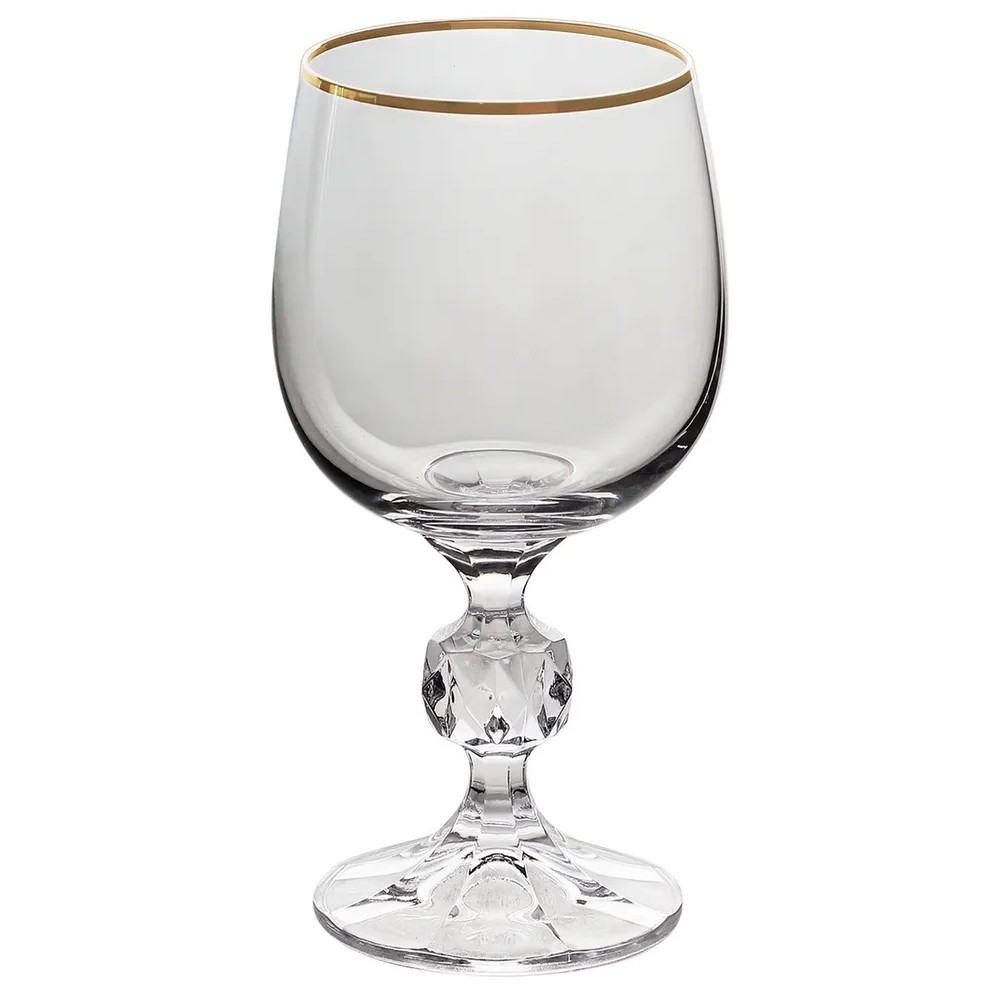 Набор бокалов для белого вина Crystalite Bohemia Sterna отводка золото 190 мл 6 шт - фото 2