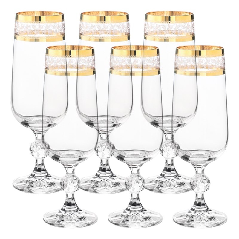 Набор бокалов для шампанского Crystalite Bohemia Sterna панто 2 отводки золото 180 мл 6 шт набор бокалов для шампанского crystalite bohemia sterna отводка золото 180 мл 6 шт