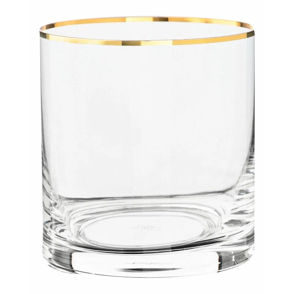 Набор стаканов для виски Crystalite Bohemia Larus отводка золото 410 мл 6 шт - фото 2