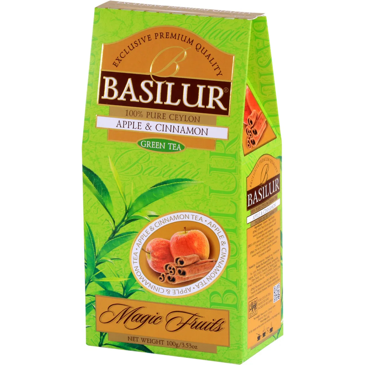 чай зеленый basilur волшебные фрукты яблоко ваниль 100 г Чай зеленый Basilur Волшебные фрукты Яблоко и Корица, 100 г