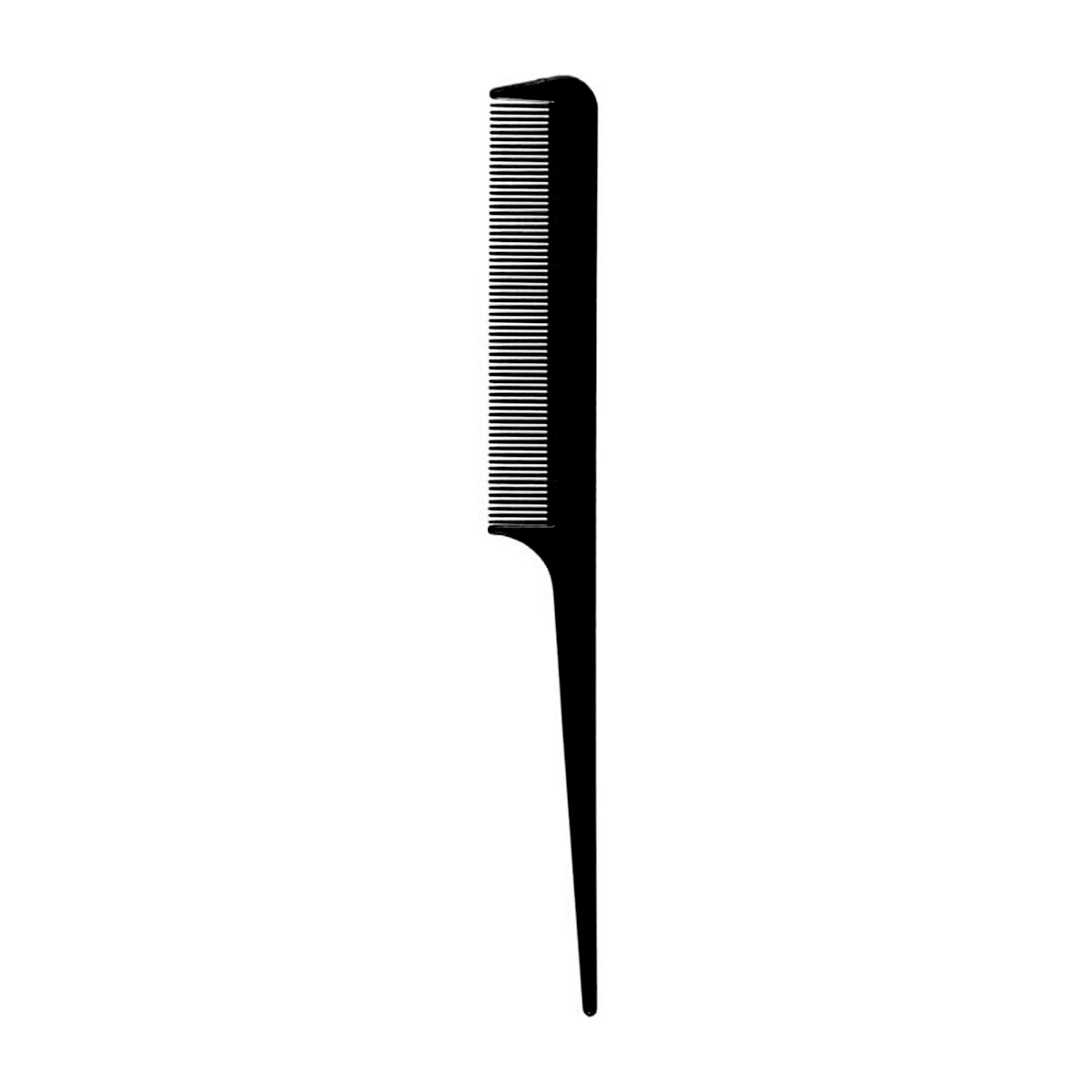 Гребень для волос Lei пластиковый 024, черный, 220х25 мм расческа nice view каркасная для укладки волос с пластиковыми зубьями l 23 розовая