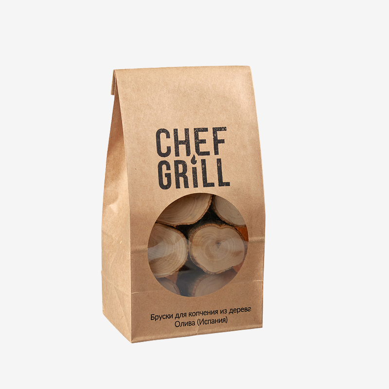 Бруски Chef grill для копчения олива 0,8 кг щепа grifon для копчения 1 куб дм 5 видов бук