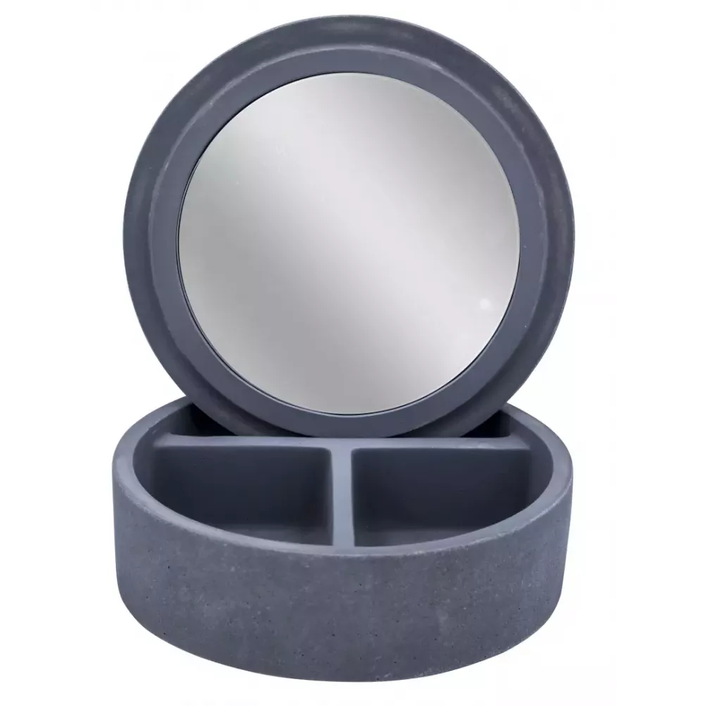 фото Шкатулка с зеркалом ridder cement серый