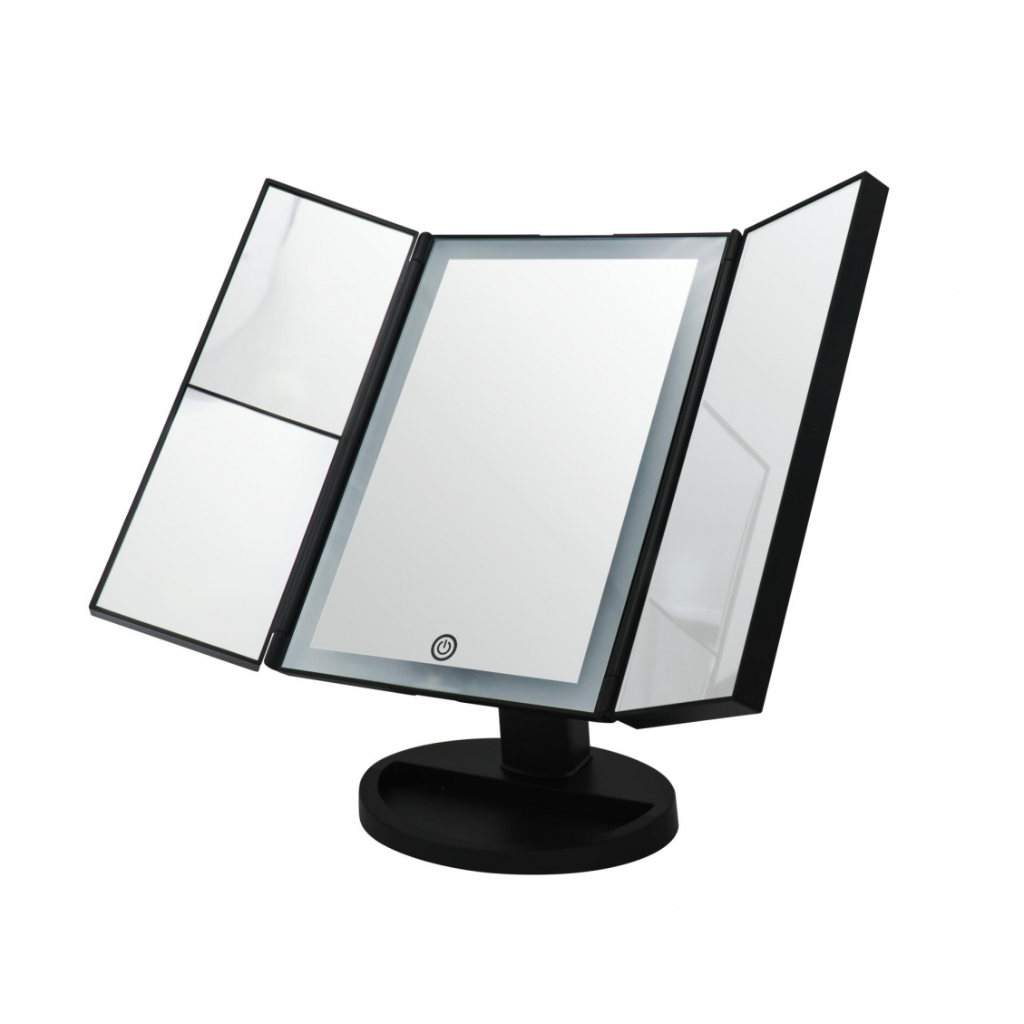 Зеркало косметическое Ridder Vivian M 1x/2x/5x увеличение, с подсветкой, сенсор USB, черный косметическое зеркало ridder mulan о3003201 led белое