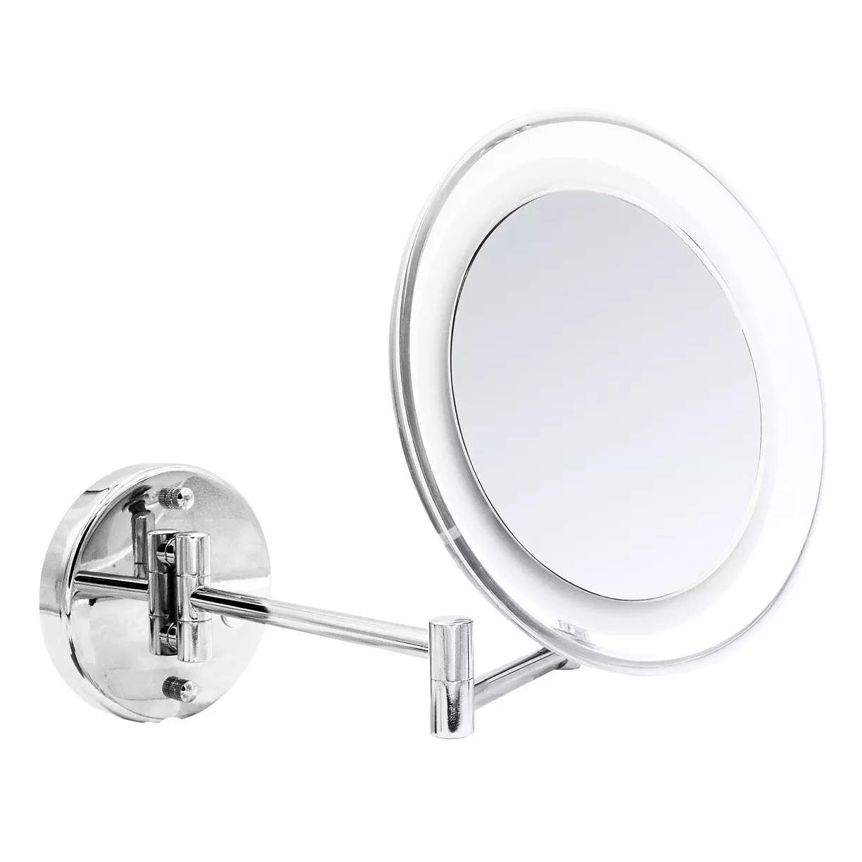 Зеркало косметическое Ridder Jasmin с подсветкой, увеличение 5x, USB/батарейки, хром косметическое зеркало ridder vivian о3110001 белое