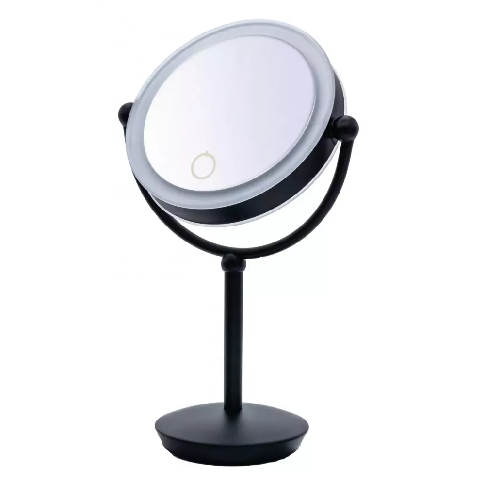 Зеркало косметическое Ridder Moana с подсветкой, 1x/5x увеличение, черный косметическое подвесное зеркало ridder