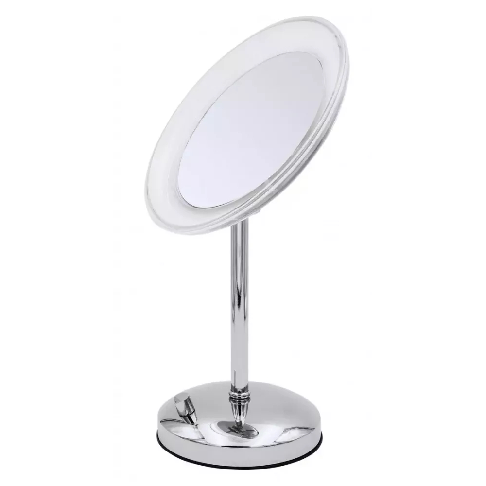Зеркало косметическое Ridder Tiana с подсветкой, увеличение 5x, хром зеркало косметическое ridder vivian m 1x 2x 5x увеличение с подсветкой сенсор usb