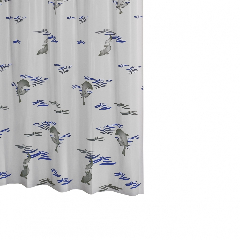 Штора для ванной Ridder Delphin синий/голубой 180x200 см штора для ванной комнаты ridder delphin 130303