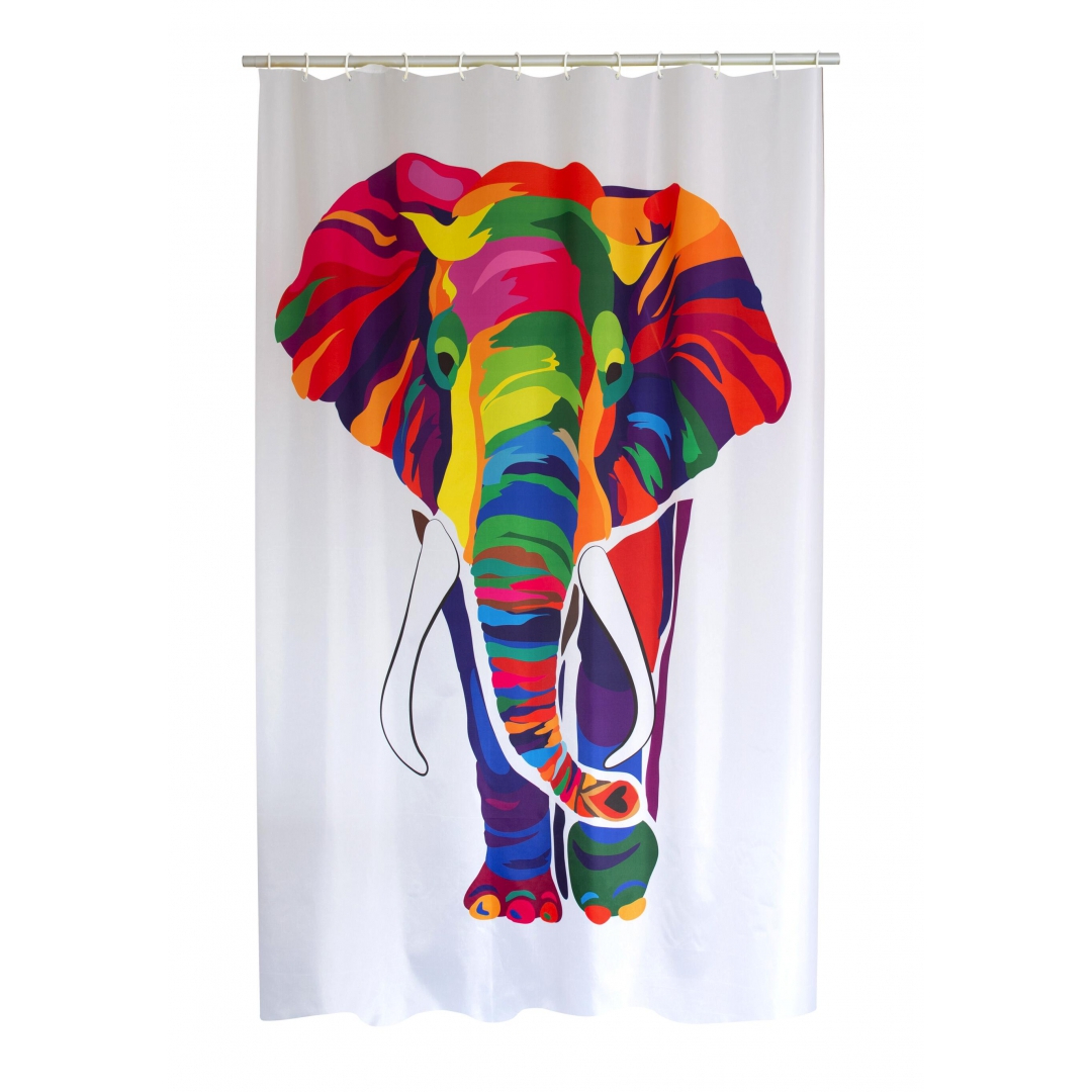 фото Штора для ванной ridder elephant цветной 180x200 см