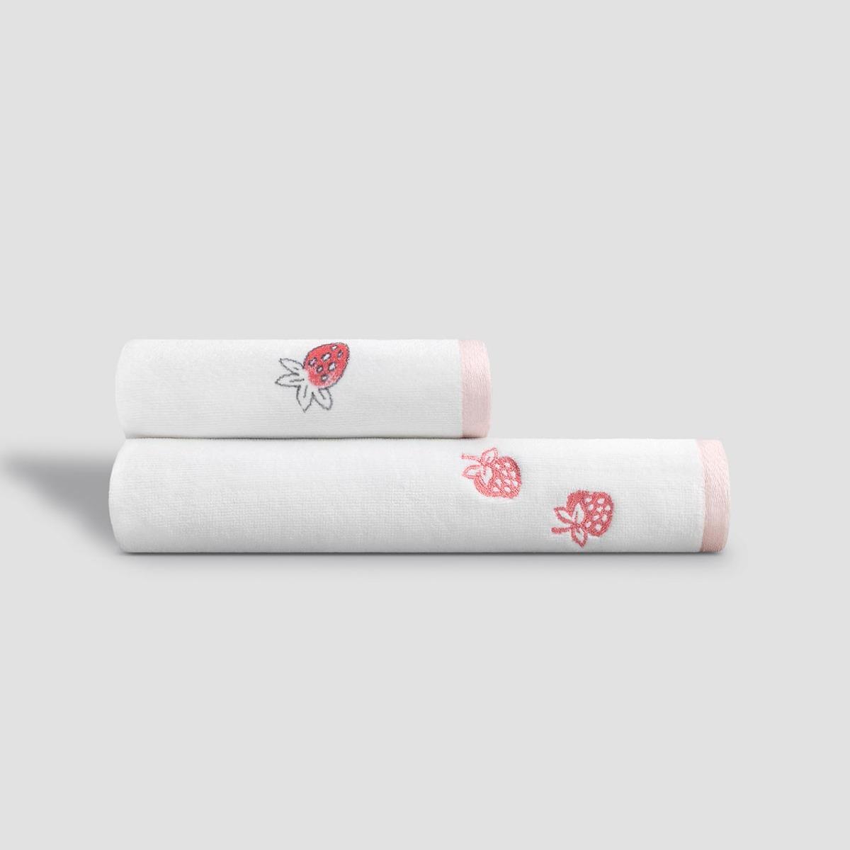 Комплект полотенец Kids by togas Стробби белый с розовым 50х70/70х130 см