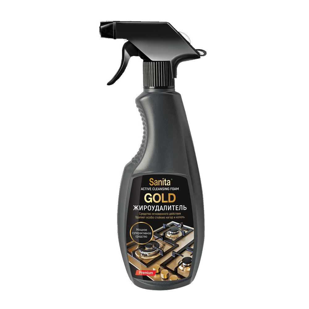 Чистящий спрей Sanita gold жироудалитель мгновенного действия, 500 мл чистящий спрей для кухни biomio лемонграсс 0 5 л
