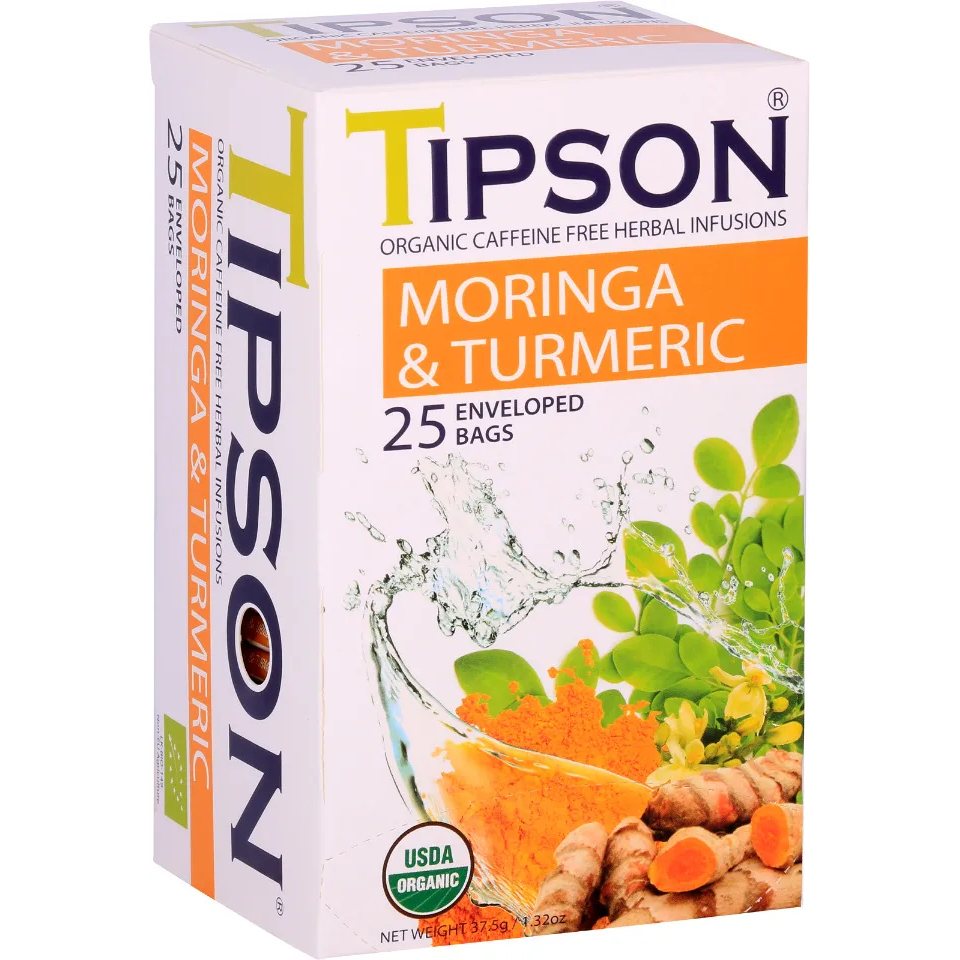 Чай органический Tipson Моринга и куркума, 25 пакетиков