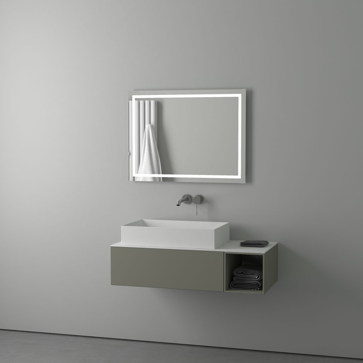 фото Зеркало evoform со встроенным led-светильником 24 w 80х60 см без выключателя