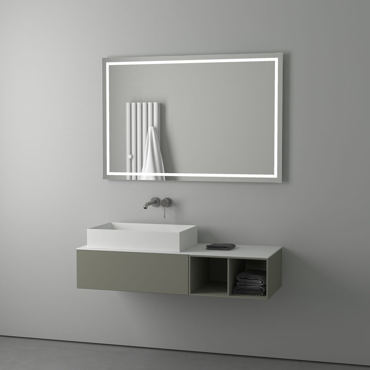 фото Зеркало evoform со встроенным led-светильником 35,5 w 120х80 см без выключателя