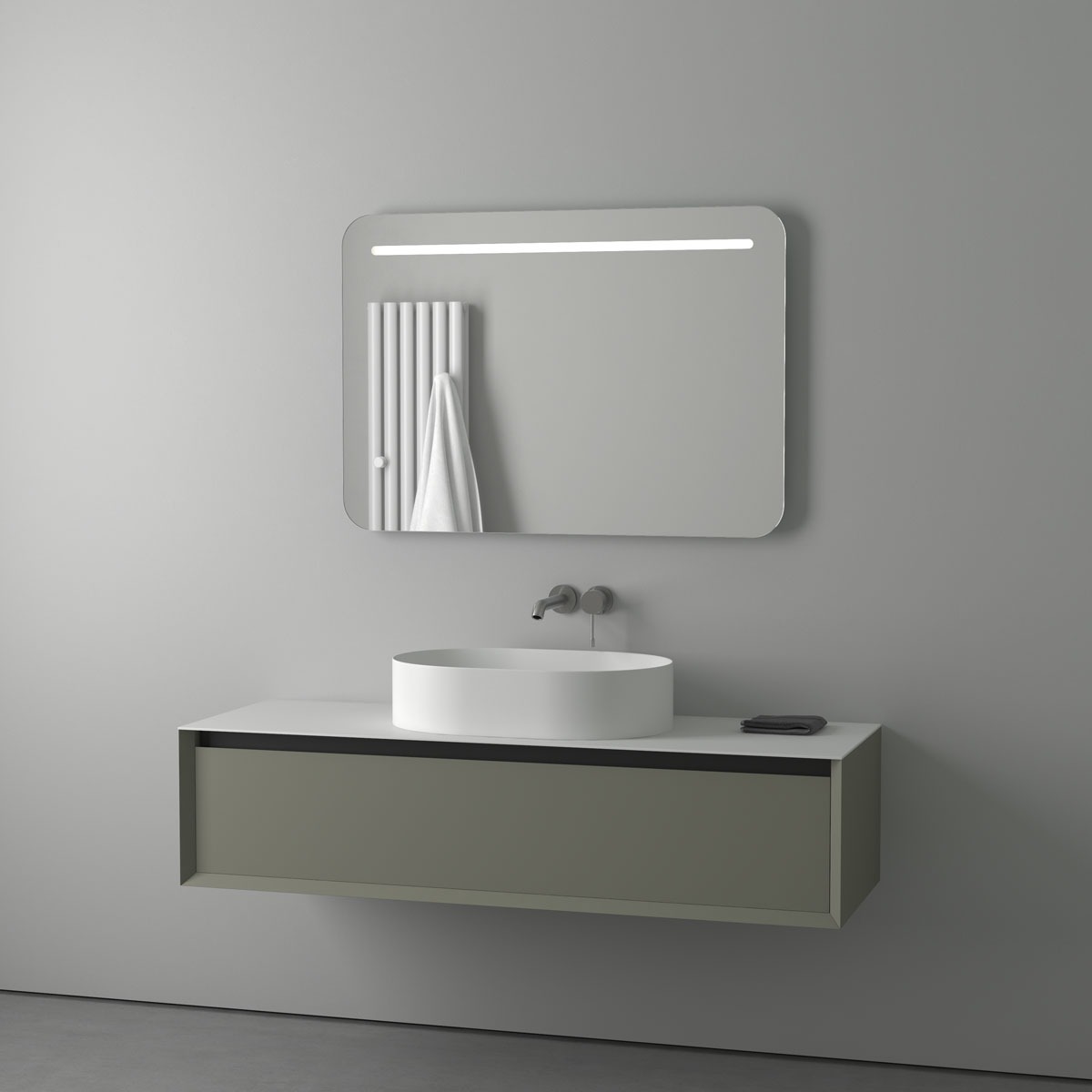 фото Зеркало evoform со встроенным led-светильником 8,5 w 100х70 см без выключателя