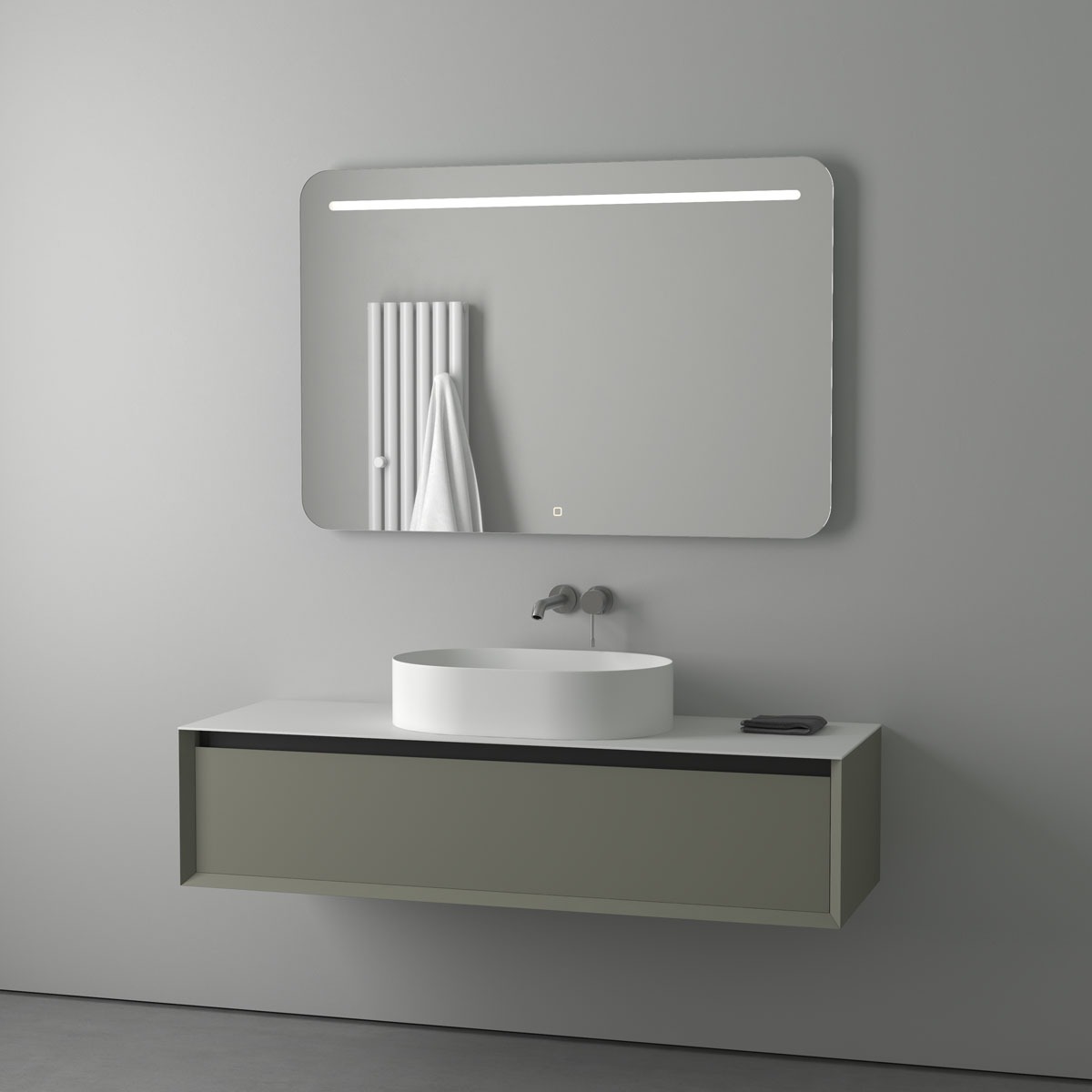 фото Зеркало evoform со встроенным led-светильником 10 w 120х80 см сенсорный выключатель
