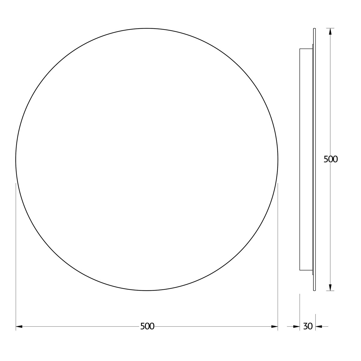 Зеркало Evoform с LED-подсветкой 12 W Ø50 см Без выключателя Нейтральный белый свет Вид№4