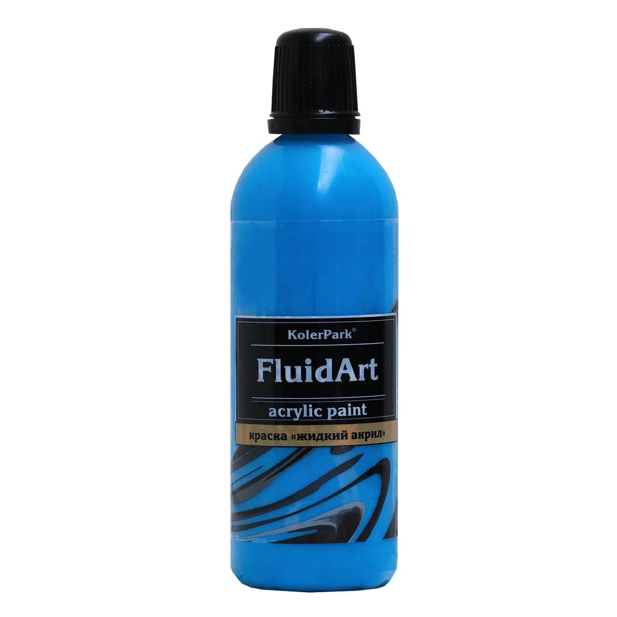 Краска KolerPark fluid art голубой 80 мл краска kolerpark fluid art желтый 800 мл