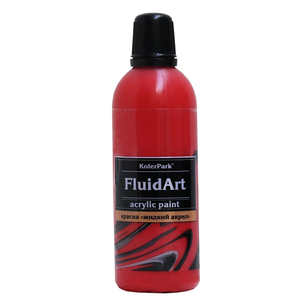 Краска KolerPark fluid art красный 80 мл краска kolerpark fluid art морской 800 мл
