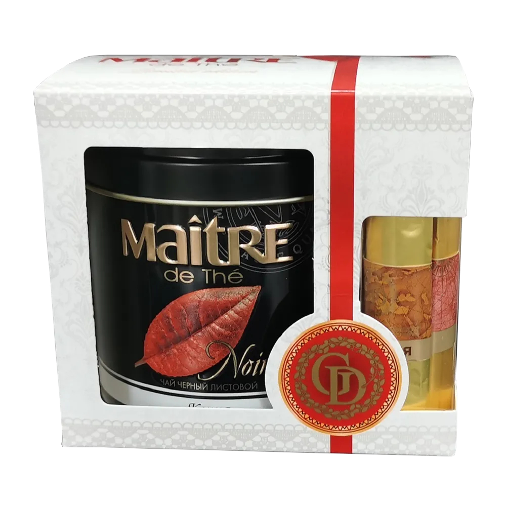 Набор чая Maitre de The КЕНИЯ + конфеты GOLDEN DESSERT, 144 г конфеты lindt lindor белый корнет 200 гр