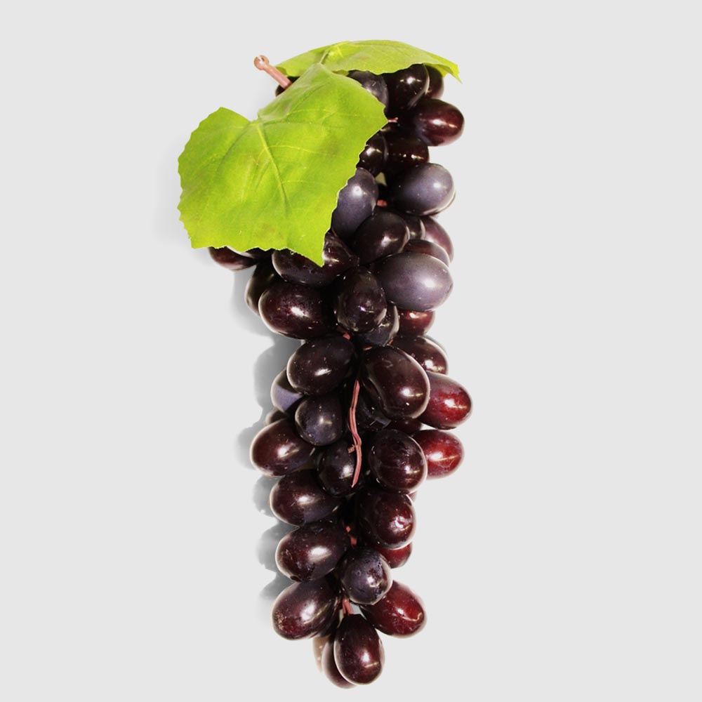 Гроздь винограда Конэко-О искусственная, 90 ягод, черная гроздь винограда конэко о искусственная 90 ягод фиолетовая