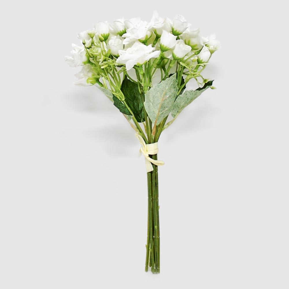 Букет из мелких роз Конэко-О, высота 30 см, кремовый букет из мелких роз конэко о высота 30 см персиковый