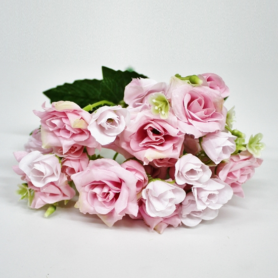 Букет из мелких роз Конэко-О, высота 30 см, розовый композиция ов в горшке конэко о персик розовый