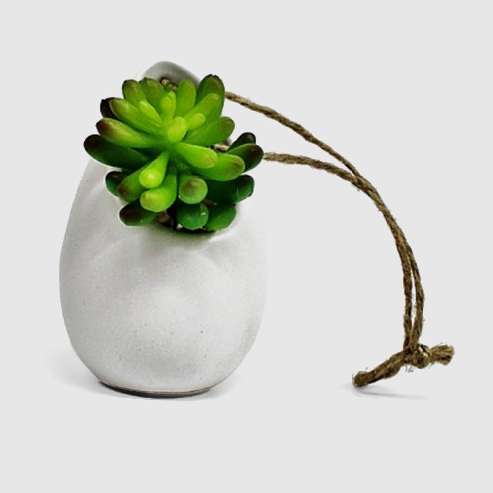 Суккулент декоративный Конэко-О в керамическом кашпо, высота 10 см, ширина 6 см цветок искусственный конэко о в керамическом кашпо